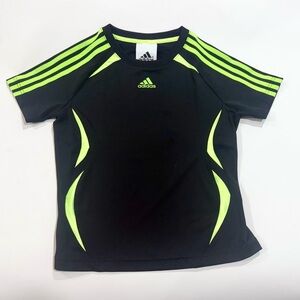 Adidas Women’s Performance Tee Black Neon Green Size M NWOT Gym Training